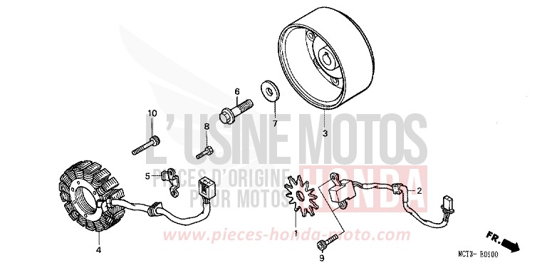 GENERATOR for Silver Wing MAGNUM SILVER METALLIC (NH110) from 2004